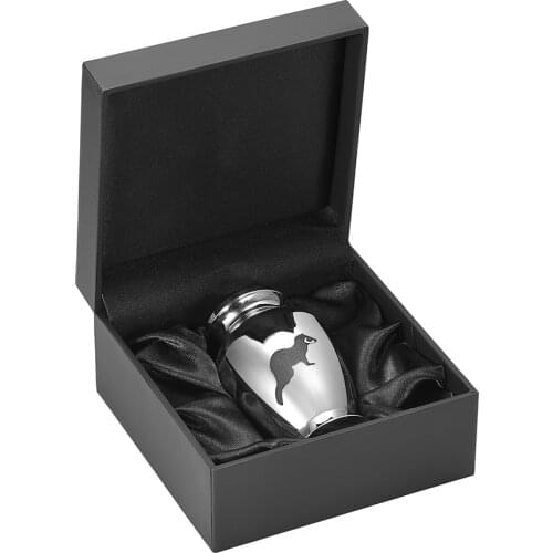 Stainless Steel Mini Cremation Urn,Ferret Engrave Funeral Ashes Casket Keepsake Urn for Animal Ashes Holder