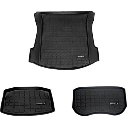 New Car TPE Rubber Rear Trunk Storage Mat Front Trunk Mat Floor Waterproof Tasteless Protective Pads for Tesla Model 3 2021 2020