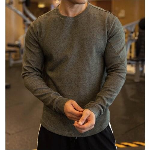 Autumn winter velvet Mens Running Long Sleeve shirts Outdoor Sports Hoodies Jogging Sportswear Gym Fleece Sweatshirts Fitness