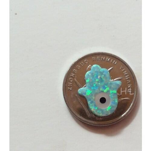 50PCS/Lot NEW Hamsa Cat Eye Protection Charm Pendant 11*13MM OP03 Moon Yellow Opal Hand of Fatima Bead