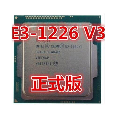 Intel Xeon E3-1226v3 E3-1226v3 3.3 GHz Quad-Core Quad-Thread CPU Processor 84W LGA 1150 E3 1226 V3