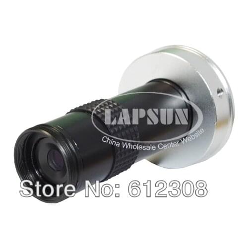 Adjustable Max 120X 750mm C-Mount Glass Lens with 50mm Ring Adapter Holder for Industry Lab Microscope Camera CCTV Brand New
