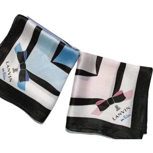 Silk scarf silk satin womens four seasons summer square bag Bohemian retro womens scarf Indian Muslim silk scarf headdress hat