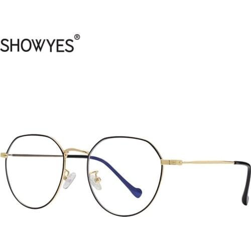 SHOWYES Fashion Glasses 2019 Women Clear Lens Anti Glare Eyeglasses for Computer Men Gaming Computer Eyewear Girl Vintage