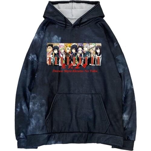 Demon Slayer Men Women Fashion Hoodie Kimetsu No Yaiba Tops Casual Sweatshirt Hooded Collar Soft Anime Manga Sweatshirt Clothes