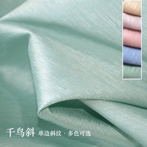 Thousand Birds Twill Jacquard Silk Fabric Lolita Dress Hanfu Long Gown Horse Face Pleated Skirt Cheongsam Fabric
