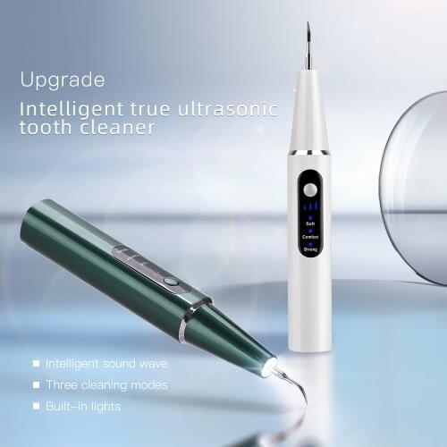 Ultrasonic Electric Tooth Cleaner Calculus Stains Remover Tartar Whitener Oral Tool LCD 3 Modes Smart Tooth Scaler