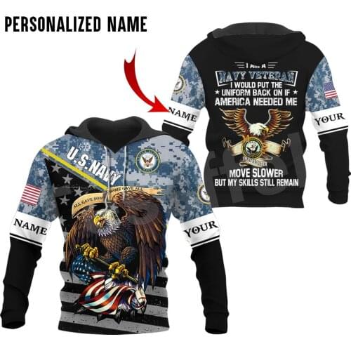 Tessffel Eagle Navy Army Veteran Military Camo Harajuku Pullover 3DPrint Streetwear Tracksuit Autumn Casual Hoodies Men/Women 20