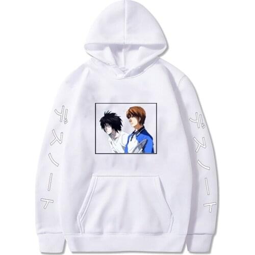 Japanese Anime Death Note Hoodies Men /Women Kawaii Winter Warm Hoody Comfortable Cartoon Streetwear Harajuku Unisex Sweatshirts