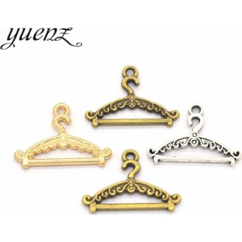 YuenZ 20pcs Antique silver color Metal alloy hanger Charms Pendants Necklace Beads for DIY Big Hole Beads Bracelets Charms J110