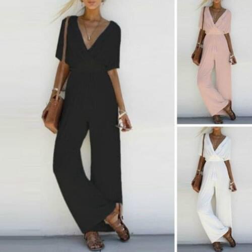 Womens Casual Sleeveless Bodycon Romper Jumpsuit Club Bodysuit Long Pants Beachwear