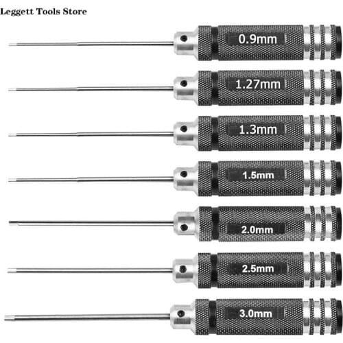 0.9/1.27/ 1.3/ 1.5/ 2.0/ 2.5/ 3.0mm White Steel Hex Screwdriver Tool Kit For Rc Helicopter Car Drone Aircraft Model Repair Tool