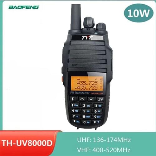 10W TYT TH-UV8000D Walkie Talkie 10KM VHF UHF Dual Band CB Ham Radio Station Amateur Radio Scanner Repeater Function Transceiver
