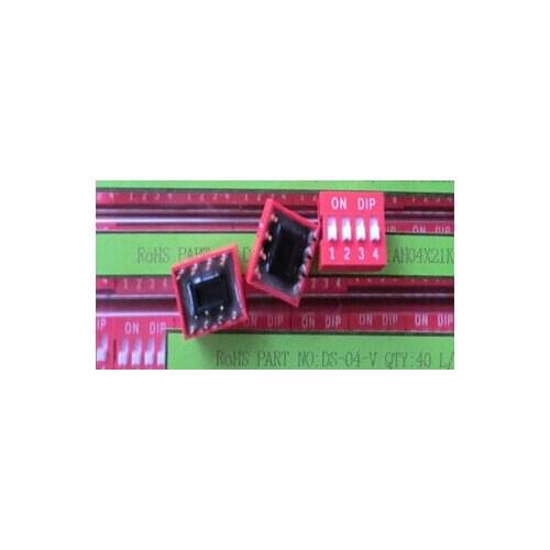 100% Original DS-04 4P 2.54mm Gold-plated DIP Switch DS-04-V x 100PCS