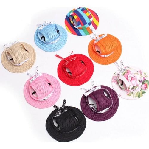 2019 New Sun Hat For Dogs Cute Pet Casual Breathable Mesh Princess Cap Chihuahua Yorkshire Puppy Hat Pet Accessories