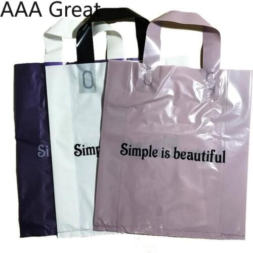 50Pcs/Lot Shopping Bag With Handle Reusable Large Capacity Foldable Bags Plastic Recycling Portable Storage Eco Friendly Pouches