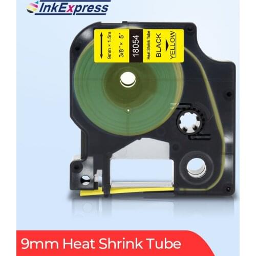 9mm 18054 Label For DYMO 18054 Rhino IND Heat Shrink Tube Label Tape Printer Ribbon For DYMO Rhino 4200 Rhino 5200 Label Maker