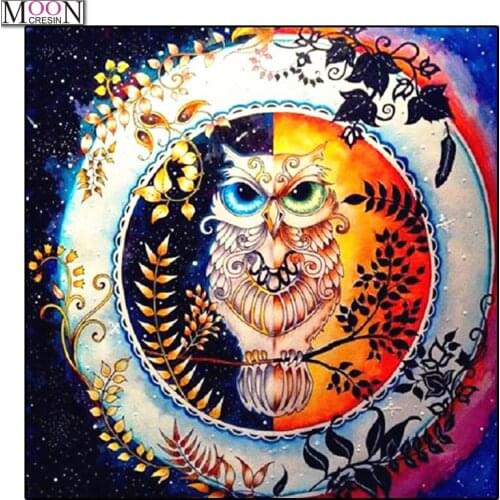 Animals 5D DIY Diamond Painting White Owl Full Square / Round Drill Embroidery Cross Stitch Home Decor Picture Of Rhinestones
