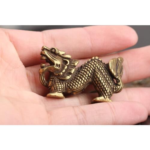 Dragón bronce colgante de zodiaco chino colgantes artesanía colección