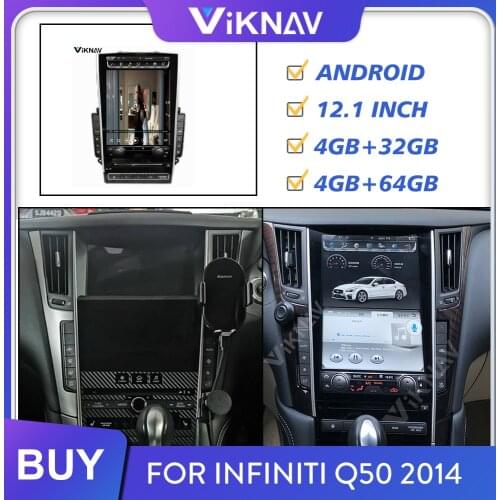 Car radio multimedia player for Infiniti Q50 Q60 2011-2021 Android auto video player Car audio GPS navigation vertical screen