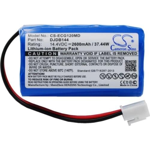 Cameron Sino 2600mah battery for CMICS DJDB DJDB1200 ECG-11D DJDB144 for DONGJIANG ECG-1220 Medical Battery
