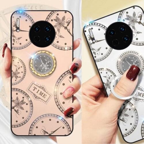 Bling Diamond Holder Case for Huawei Mate 30 Pro 30 20 pro 20 lite Slim Watch jewelled Stand Cover For Huawei P30 P30 Pro P20