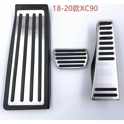 For Volvo XC60 XC90 2018 2019 2020 S90 2017 - 2020 Stainless Steel Car Accelerator Footrest Foot Rest Pedal Cover Brake Pedals