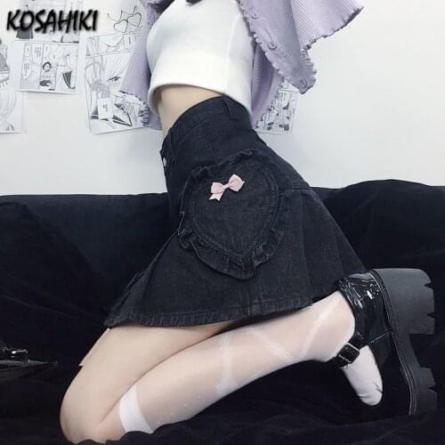 KOSAHIKI Denim Skirts For Women