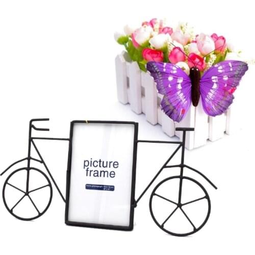 Creative Iron Metal Bicycle Photo Picture Frame Home Room Table Decoration Gifts