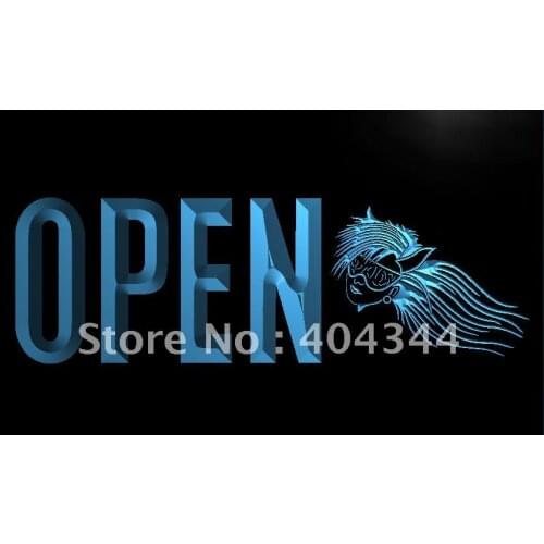 LK778- OPEN Hair Salon Styles Cut LED Neon Light Sign home decor crafts