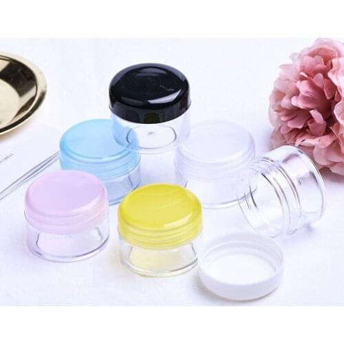 20g Refillable Bottles Plastic Empty Makeup Jar Cream Container Round bottom ,Sealed container, Cosmetic sample box