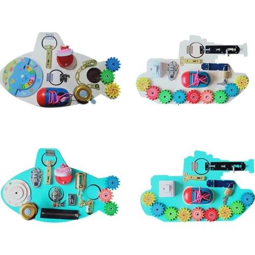 Montessori Busy Board Sensory Board Unlock Toy Fine Motor Gifts Age 3+ Years