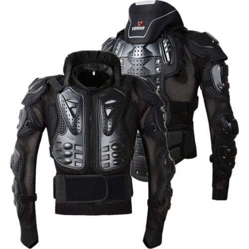 Vemar Motorcycle Jacket Adult Chest Back Protector Moto Body Armor Guard Racing Body Protector Armor Jacket with Neck Protector