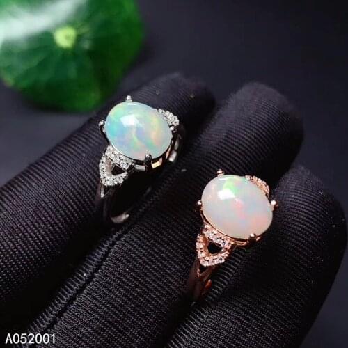 KJJEAXCMY fine jewelry natural opal 925 sterling silver new men women ring support test lovely