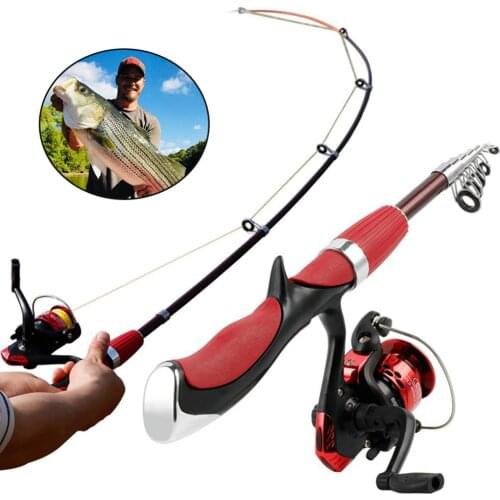 Fishing Rod and Reel Set Casting Fishing Rods Carbon Ultra Light Rod with Mini Spinning Reels Fishing Tackle Set