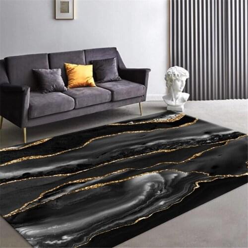 New Chinese Grey Black Carpet Living Room Abstract Carpet Bedroom Sofa Carpet Bedside Mat Floor Mat Kitchen Decoration