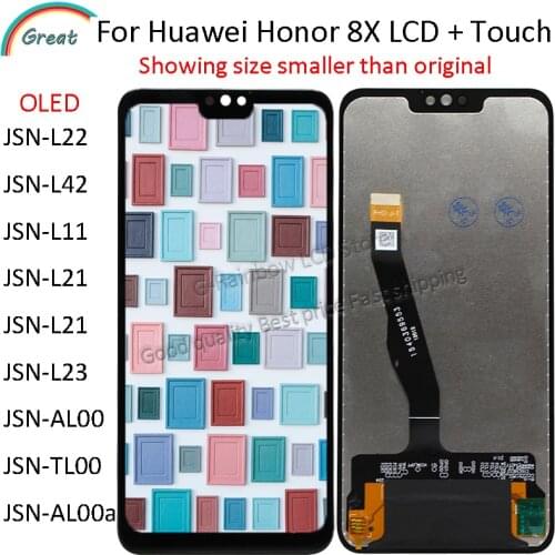 OLED For Huawei Honor 8X / View 10 Lite LCD Display With Frame JSN-AL00 JSN-L22 JSN-L21 Touch Panel Screen Digitizer Assembly