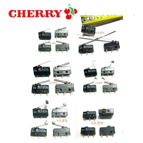 Original CHERRY micro switch DC3 short/long/pulley/bent handle 10A 250V Waterproof switch