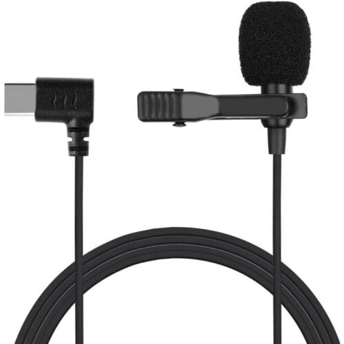 Portable Lapel Clip On Type-C Wired Condenser Microphone Mic for Android Phone chatting, video meeting, interview, speech