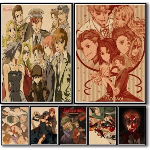 WTQ Anime Retro Poster Baccano! Canvas Painting Anime Posters Wall Decor Wall Art Picture for Living Room Decor Home Decor