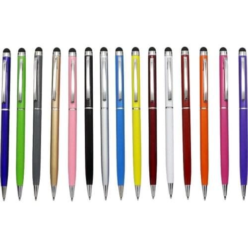 15 colors Boutique Superfine Ballpoint pen Smooth writing Good handle Touch the screen capacitance Blue refill Ballpoint pen