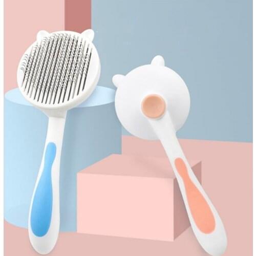 1Pcs Pet Cat And Dog Grooming Hair Removal Flea Comb Automatic Hair Cleaning Brush Trimmer Pet Supplies Accessories