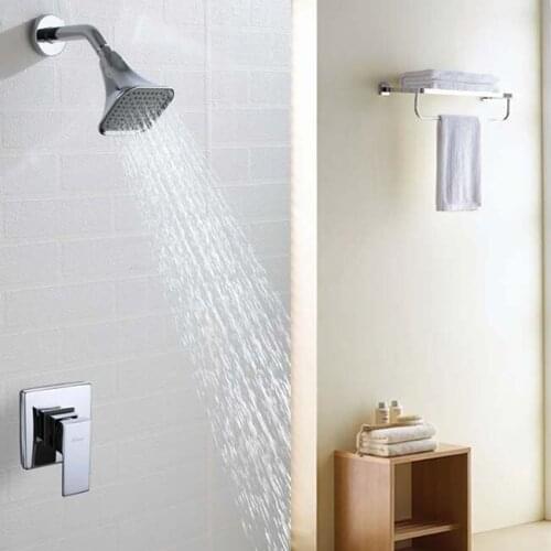 Bathroom Concealed shower faucet set In Wall Mounted Faucet Shower Straight-through Valve Brass Singl Function Faucet taps mixer