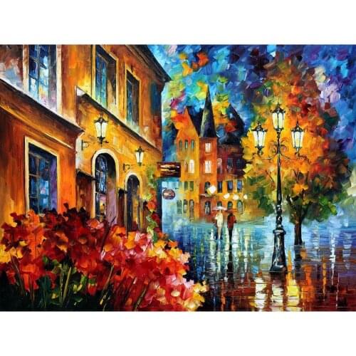 Contemporary art lucky night hand painted knife paintings landscape oil on canvas High quality