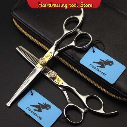 "6.0 Inch Bright Gem Screw Hairdressing Scissors Thinning Baby Shears Round Head Children Hair Care Tools Stainless Steel Type"