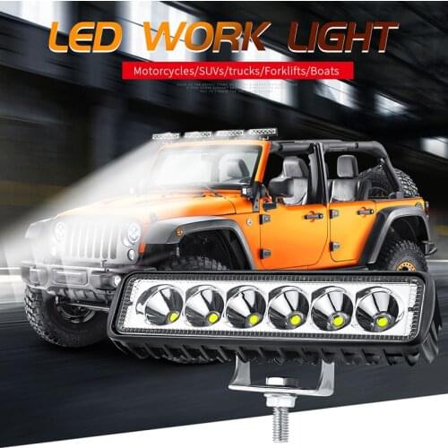 6 Inch 18W LED Work Light Bar Spot Motorcycle Car IP67 Waterproof Off-road Truck Fog Driving Lamp For Car Truck ATV SUV Vehicle