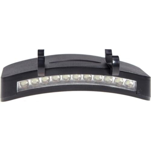 Hiking Camping Fishing Outdoor Cap Lights 11 LED Clip-On Cap Light Lamp White Light Night Fishing Repair Car Outdoor Caplights