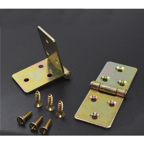 Thickening Iron Flap Hinge Tabletop Hidden Folding Hinges 10PCS