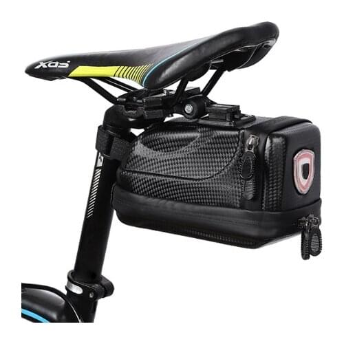 Waterproof Bike Saddle Bag With USB Rechargeable Tail Light MTB Road Bicycle Pannier Basket Cycling Accessories X712