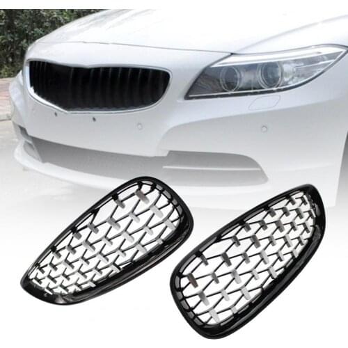 2Pcs Kidney Grille Replacement Protective ABS Durable Front Bumper Bezel 51137181547 51137181548 for BMW Z4 E89 2009-2016